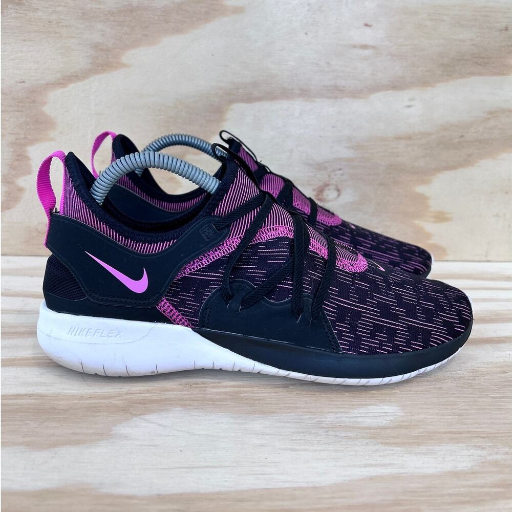 Nike - Flex Contact 3 - Running Shoes - Black/Pink - Women's - 9.5 - AQ7488-002
